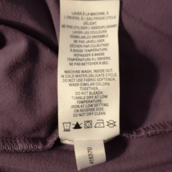 Hyba Ladies Long Sleeve Purple Mock Neck Exercise Top - Picture 5 of 6